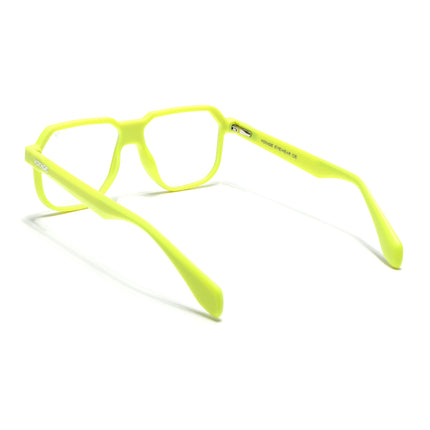 Prizm | Neon Yellow Hexagonal Eyeglasses for Men & Women (FMG6725-C8)