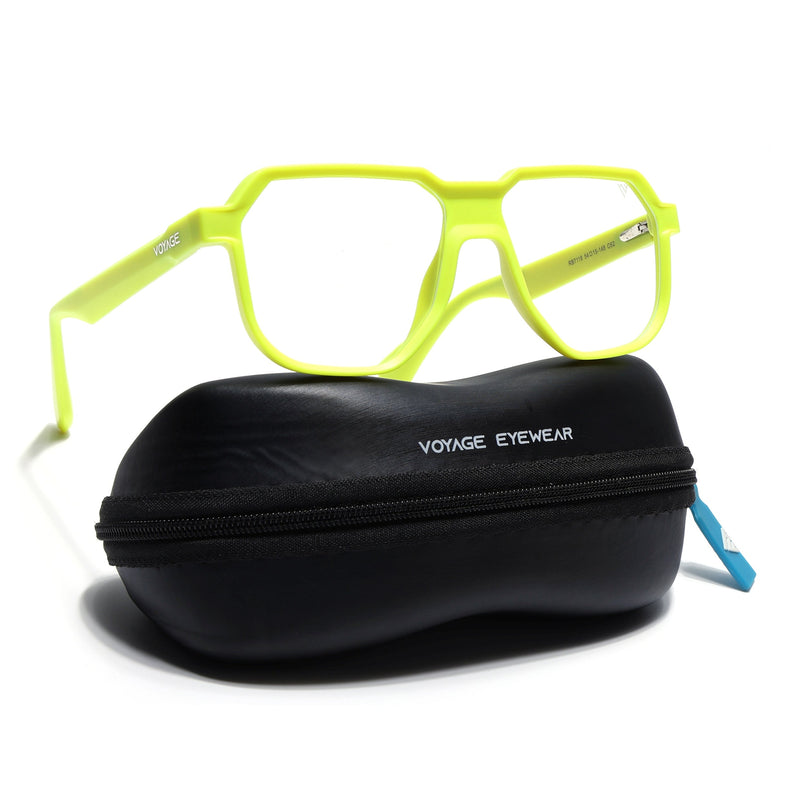 Prizm | Neon Yellow Hexagonal Eyeglasses for Men & Women (FMG6725-C8)