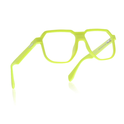 Prizm | Neon Yellow Hexagonal Eyeglasses for Men & Women (FMG6725-C8)