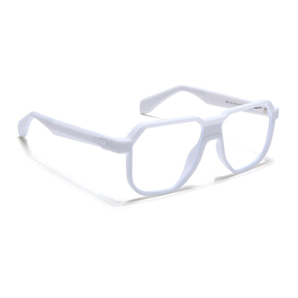 Prizm | White Hexagonal Eyeglasses for Men & Women (FMG6726-C9)