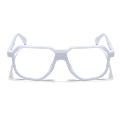 Prizm | White Hexagonal Eyeglasses for Men & Women (FMG6726-C9)