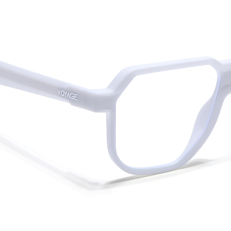 Prizm | White Hexagonal Eyeglasses for Men & Women (FMG6726-C9)