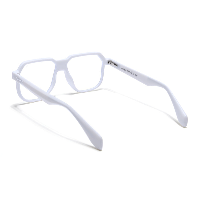 Prizm | White Hexagonal Eyeglasses for Men & Women (FMG6726-C9)