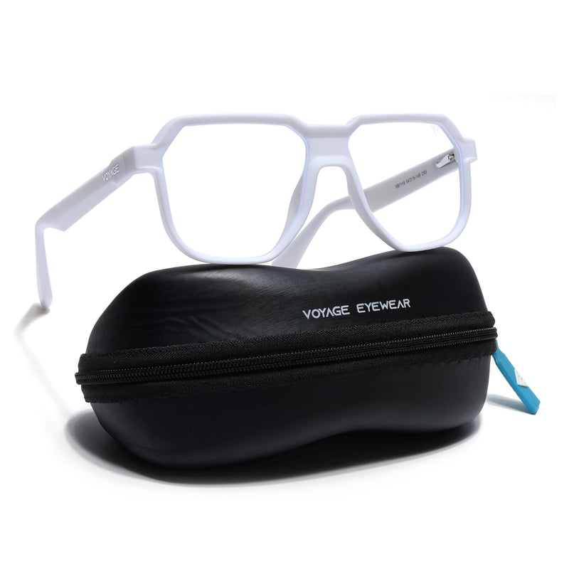 Prizm | White Hexagonal Eyeglasses for Men & Women (FMG6726-C9)