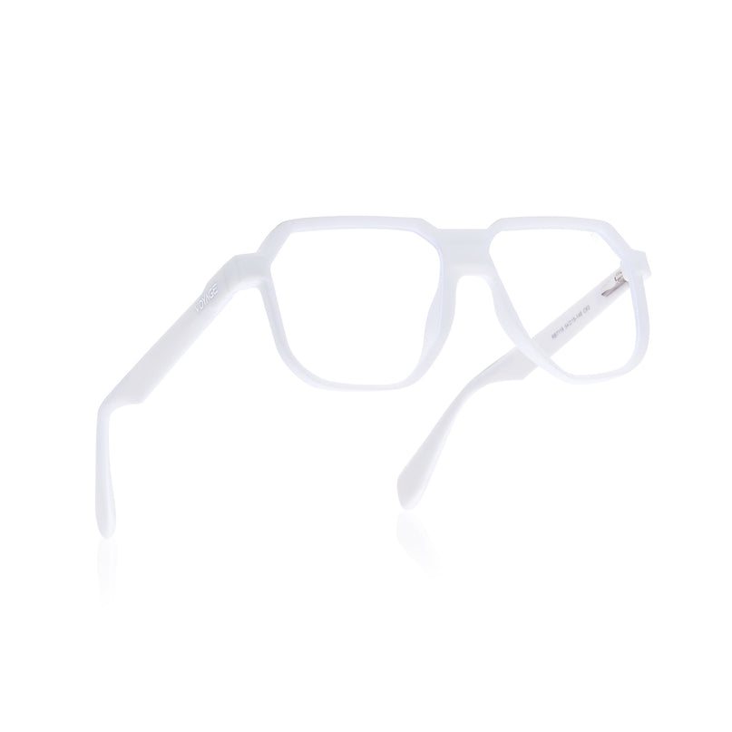 Prizm | White Hexagonal Eyeglasses for Men & Women (FMG6726-C9)