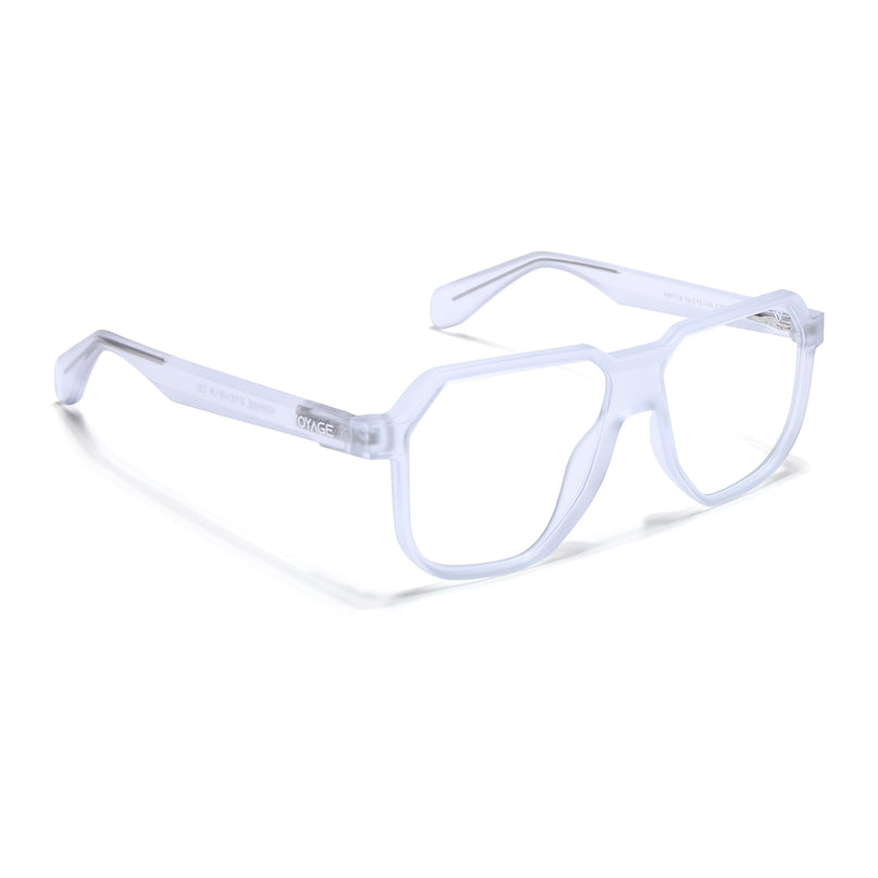 Prizm | Transparent Hexagonal Eyeglasses for Men & Women (FMG6727-C10)