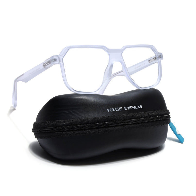 Prizm | Transparent Hexagonal Eyeglasses for Men & Women (FMG6727-C10)
