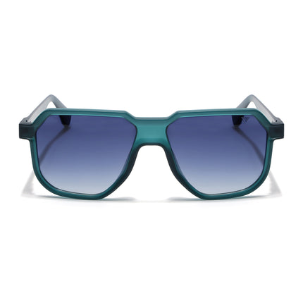 Prizm | Sea Green Hexagonal Polarized Sunglasses | Blue & Clear Lens - PMG6713
