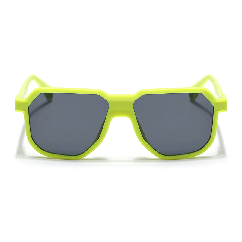 Prizm | Neon Yellow Hexagonal Polarized Sunglasses | Black Lens - PMG6715