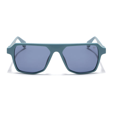 Wayfarer Polarized Sunglasses for Men & Women (Grey Lens | Matt Teal Frame - PMG7277)