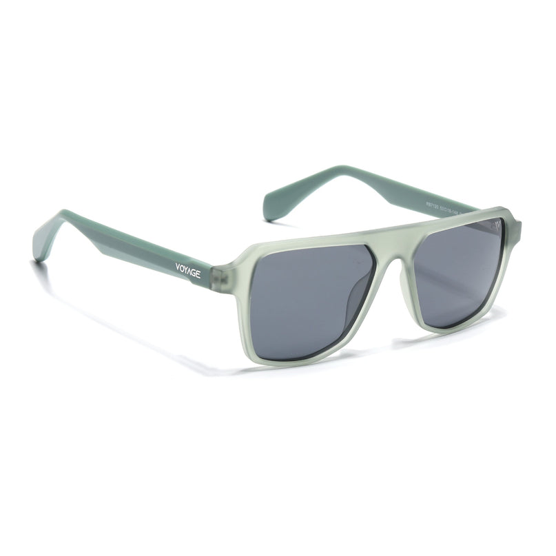 Wayfarer Polarized Sunglasses for Men & Women (Black Lens | Green Frame - PMG7278)