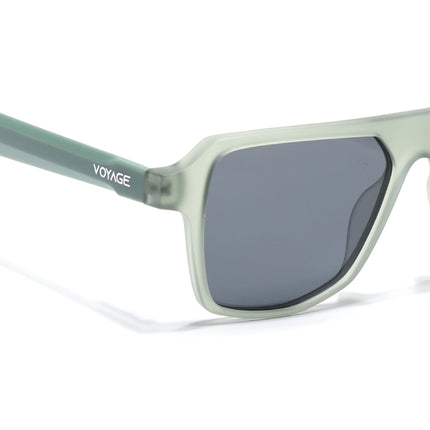 Wayfarer Polarized Sunglasses for Men & Women (Black Lens | Green Frame - PMG7278)