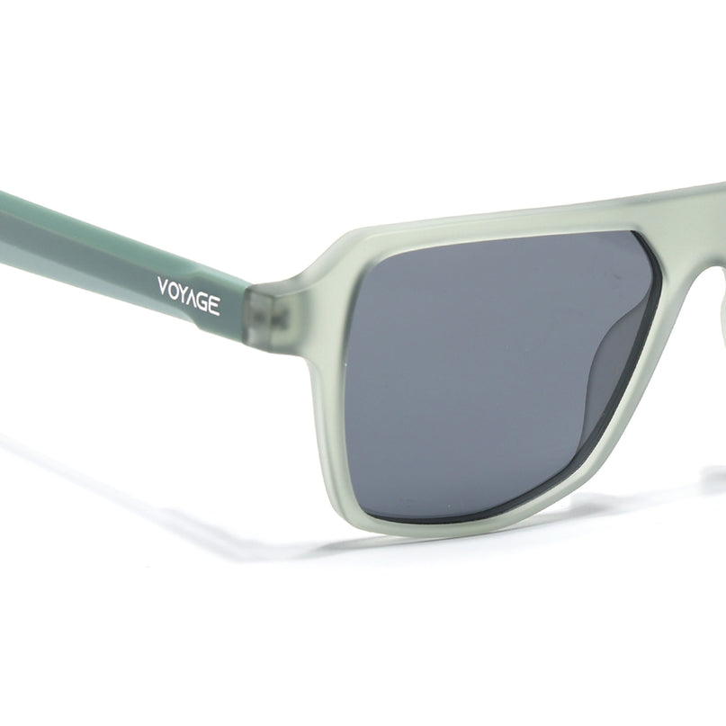 Wayfarer Polarized Sunglasses for Men & Women (Black Lens | Green Frame - PMG7278)