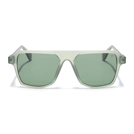 Wayfarer Polarized Sunglasses for Men & Women (Green Lens | Green Frame - PMG7279)