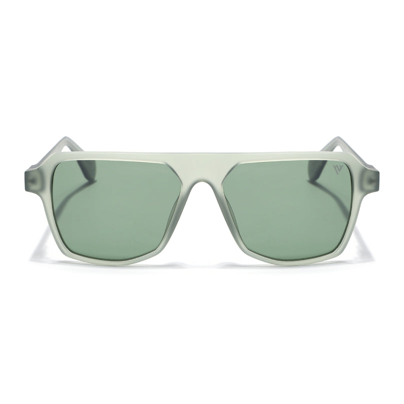Wayfarer Polarized Sunglasses for Men & Women (Green Lens | Green Frame - PMG7279)