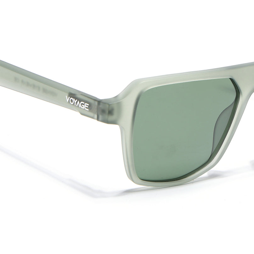 Wayfarer Polarized Sunglasses for Men & Women (Green Lens | Green Frame - PMG7279)