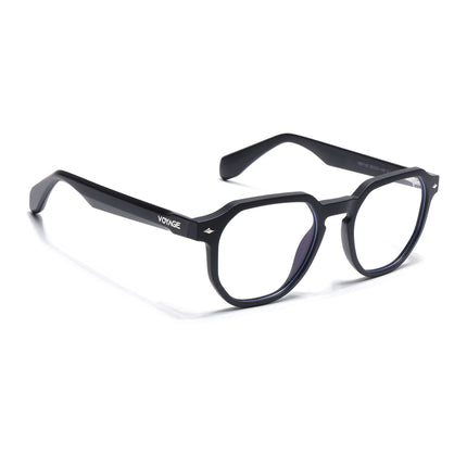 Voyage Black Round Eyeglasses for Men & Women (7122FMG7301-C1)