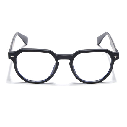 Voyage Black Round Eyeglasses for Men & Women (7122FMG7301-C1)