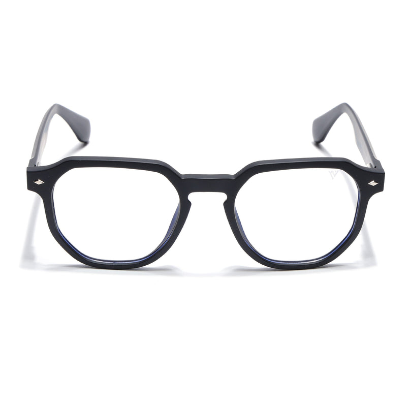 Voyage Black Round Eyeglasses for Men & Women (7122FMG7301-C1)