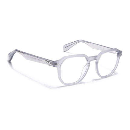 Voyage Dark Grey Round Eyeglasses for Men & Women (7122FMG7302-C2)
