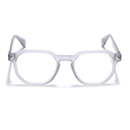 Voyage Dark Grey Round Eyeglasses for Men & Women (7122FMG7302-C2)