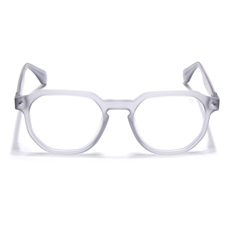Voyage Dark Grey Round Eyeglasses for Men & Women (7122FMG7302-C2)