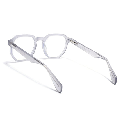 Voyage Dark Grey Round Eyeglasses for Men & Women (7122FMG7302-C2)