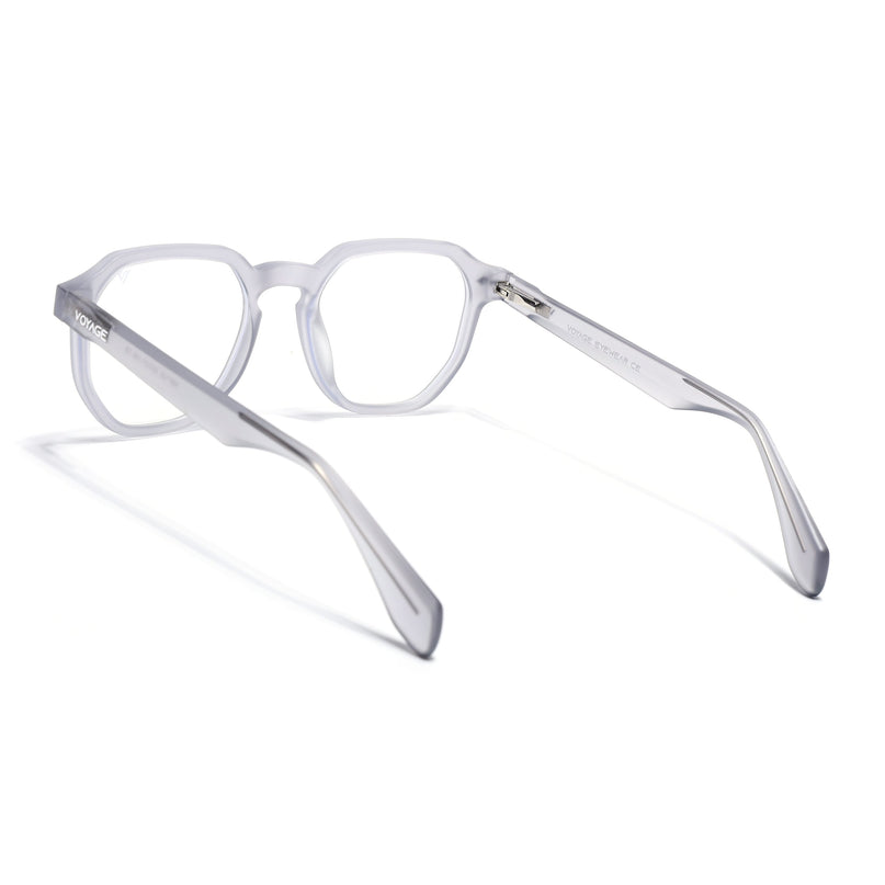 Voyage Dark Grey Round Eyeglasses for Men & Women (7122FMG7302-C2)