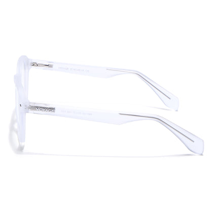 Voyage Transparent Round Eyeglasses for Men & Women (7122FMG7303-C3)