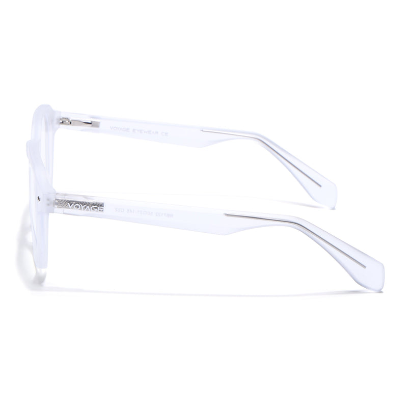Voyage Transparent Round Eyeglasses for Men & Women (7122FMG7303-C3)