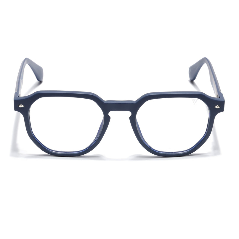 Voyage Matt Blue Round Eyeglasses for Men & Women (7122FMG7304-C4)