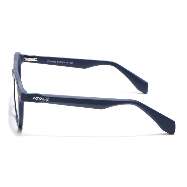 Voyage Matt Blue Round Eyeglasses for Men & Women (7122FMG7304-C4)