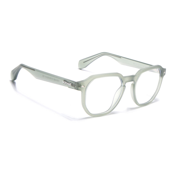 Voyage Green Round Eyeglasses for Men & Women (7122FMG7306-C6)