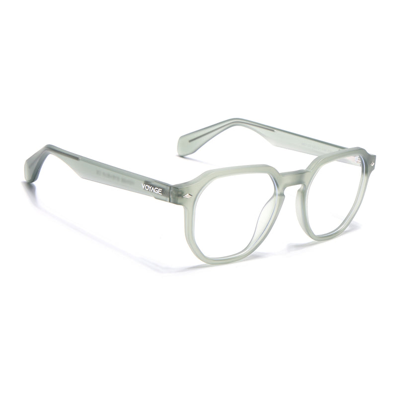 Voyage Green Round Eyeglasses for Men & Women (7122FMG7306-C6)