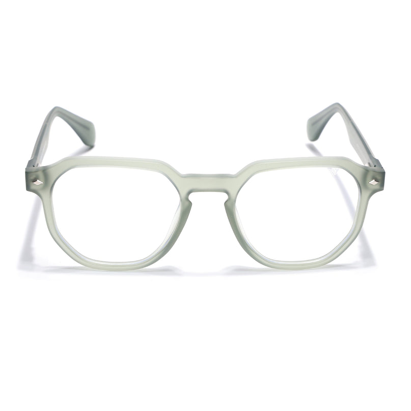 Voyage Green Round Eyeglasses for Men & Women (7122FMG7306-C6)