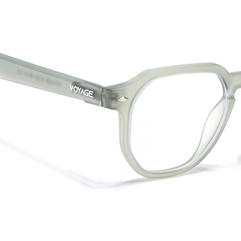 Voyage Green Round Eyeglasses for Men & Women (7122FMG7306-C6)