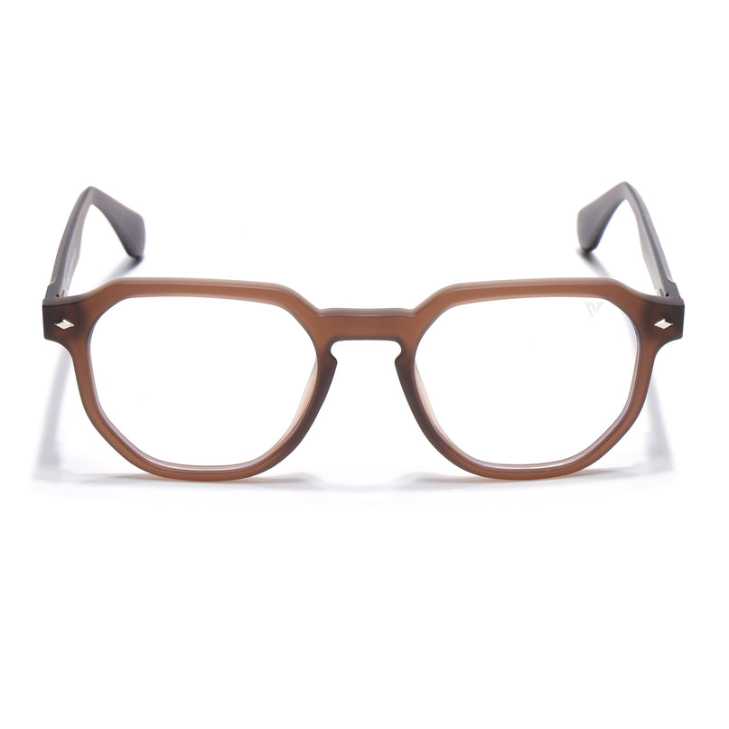 Voyage Brown Round Eyeglasses for Men & Women (7122FMG7308-C8)