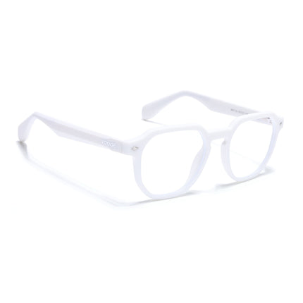 Voyage White Round Eyeglasses for Men & Women (7122FMG7309-C9)
