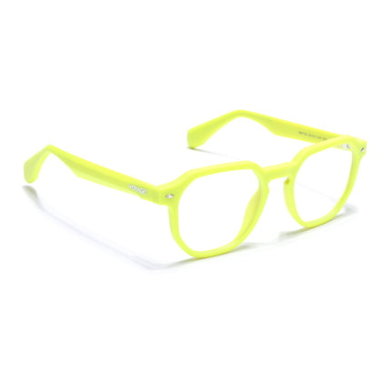 Voyage Neon Yellow Round Eyeglasses for Men & Women (7122FMG7310-C10)