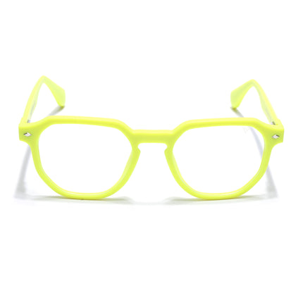 Voyage Neon Yellow Round Eyeglasses for Men & Women (7122FMG7310-C10)