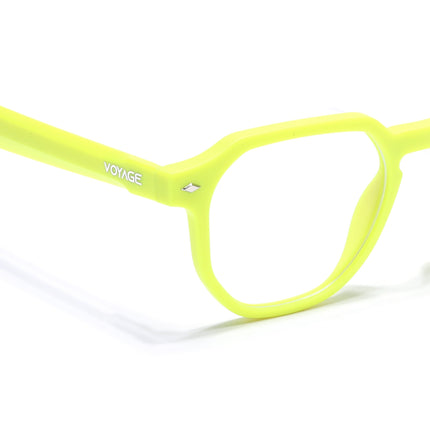 Voyage Neon Yellow Round Eyeglasses for Men & Women (7122FMG7310-C10)