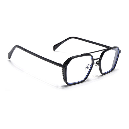 Voyage Black Wayfarer Eyeglasses for Men & Women - MG5267-C1