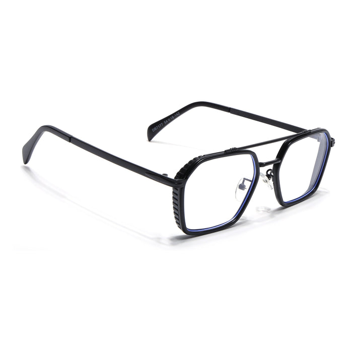 Voyage Black Wayfarer Eyeglasses for Men & Women - MG5267-C1