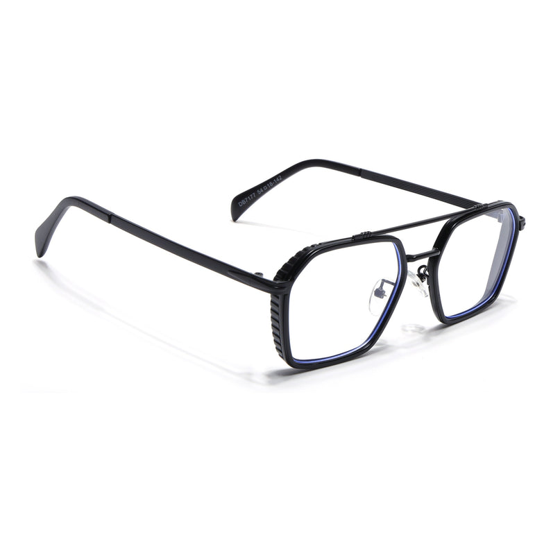Voyage Black Wayfarer Eyeglasses for Men & Women - MG5267-C1