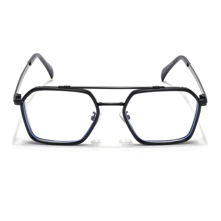 Voyage Black Wayfarer Eyeglasses for Men & Women - MG5267-C1