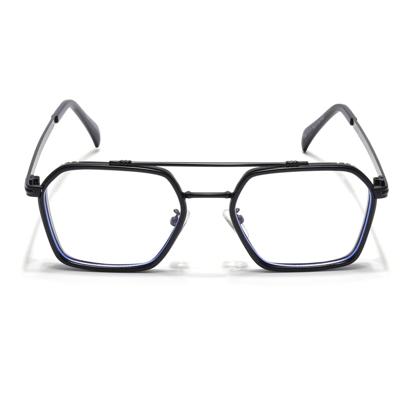 Voyage Black Wayfarer Eyeglasses for Men & Women - MG5267-C1