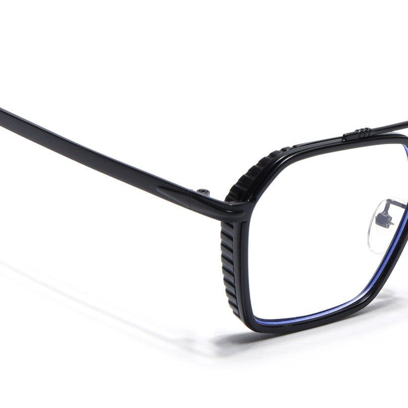 Voyage Black Wayfarer Eyeglasses for Men & Women - MG5267-C1