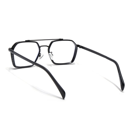 Voyage Black Wayfarer Eyeglasses for Men & Women - MG5267-C1