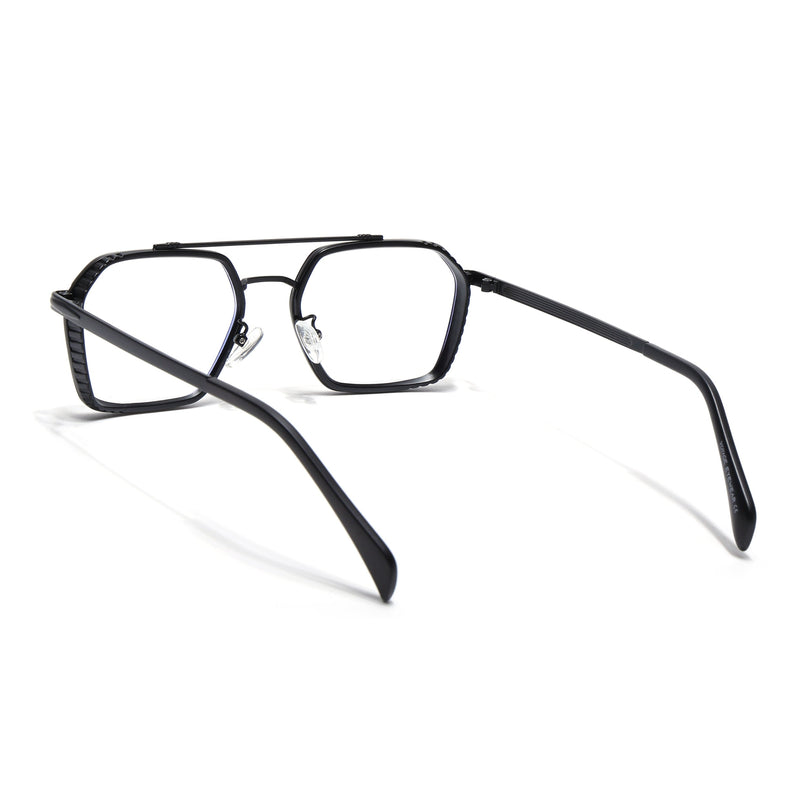 Voyage Black Wayfarer Eyeglasses for Men & Women - MG5267-C1