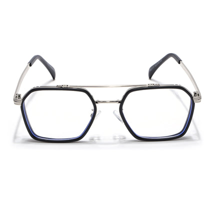Voyage Black & Silver Wayfarer Eyeglasses for Men & Women - MG5269-C3